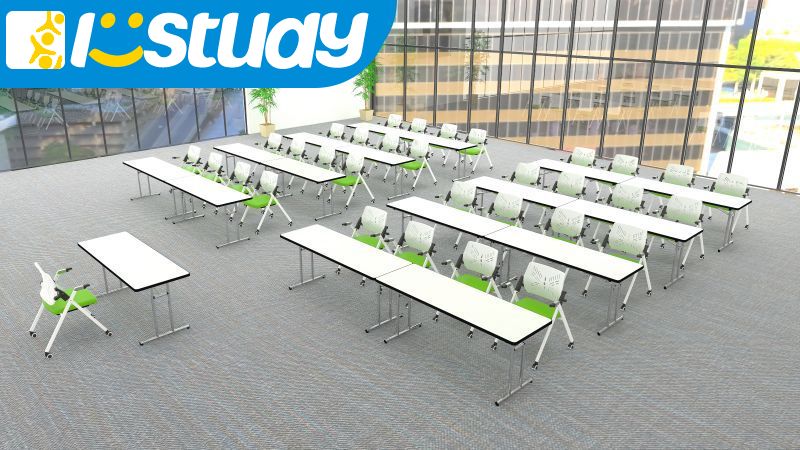 Space-Saving Foldable & Lightweight Rectangular Table - Versatile for Meetings, Training, and Events (2)