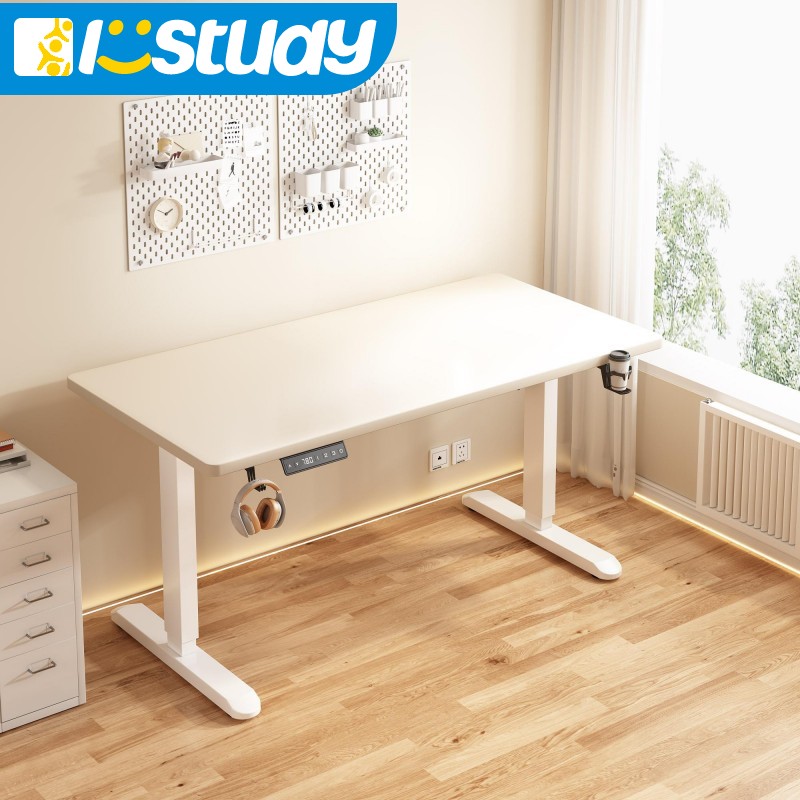 Istudy Childrens Study Desk, Adjustable, White, 1.4m, with Storage Drawer & Ergonomic Chair (7)